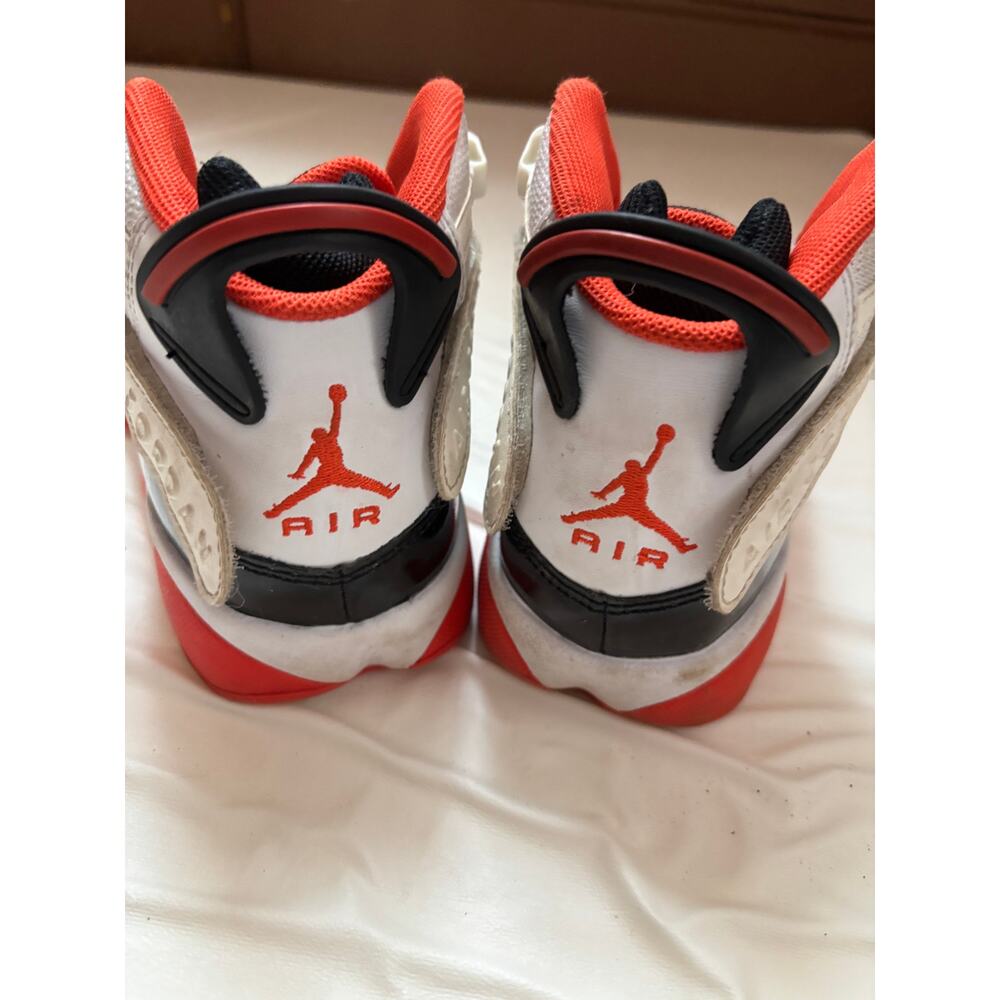 Youth Boys Size 4.5 Nike Air Jordan High Tops - Orange and Black